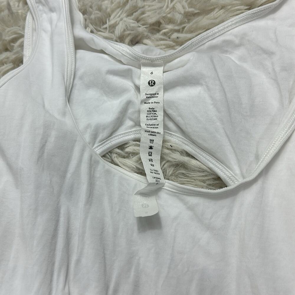 Lululemon Pima Cotton Open-Back Midi Dress White - Picture 2 of 5